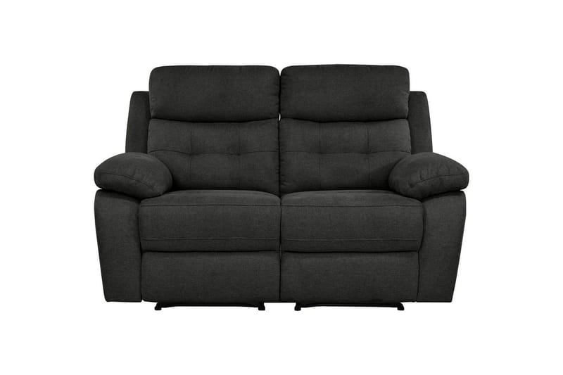 Sofa 2-seter Lannilis Antrasitt, Stoff/tre/metall - Antrasitt, Stoff/tre/metall - Møbler - Sofaer - Reclinersofaer