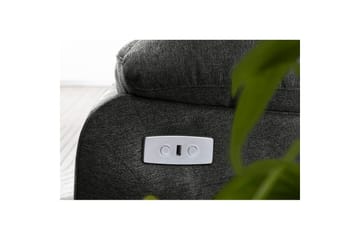Sofa 2-seter Lannilis Antrasitt, Stoff/tre/metall - Antrasitt, Stoff/tre/metall - Møbler - Sofaer - Reclinersofaer