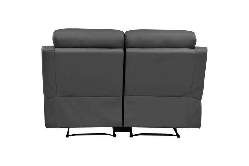 Sofa 2-seter Lannilis Grå, PU/tre/metall - Grå, PU/tre/metall - Møbler - Sofaer - Reclinersofaer