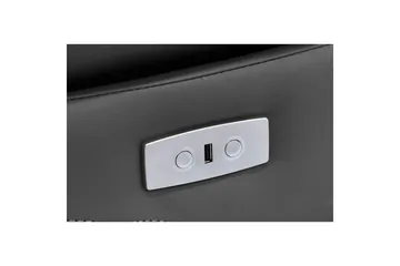 Sofa 2-seter Lannilis Grå, PU/tre/metall - Grå, PU/tre/metall - Møbler - Sofaer - Reclinersofaer