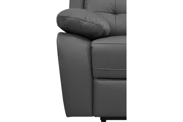 Sofa 2-seter Lannilis Grå, PU/tre/metall - Grå, PU/tre/metall - Møbler - Sofaer - Reclinersofaer