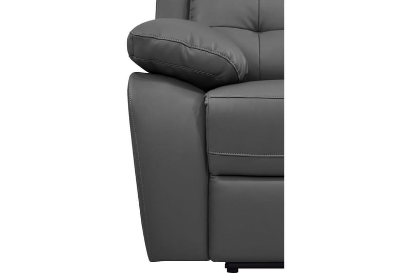 Sofa 2-seter Lannilis Grå, PU/tre/metall - Grå, PU/tre/metall - Møbler - Sofaer - Reclinersofaer