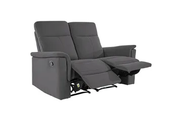 Sofa 2-seter Southbrook Antrasitt, Stoff/tre/metall, Manuell hvilestol - Antrasitt, Stoff/tre/metall, Manuell hvilestol - Møbler - Sofaer - Reclinersofaer