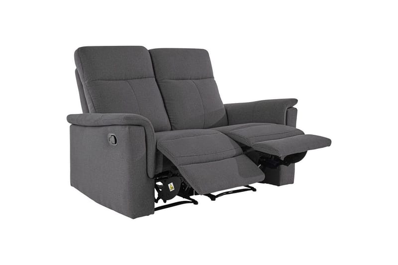 Sofa 2-seter Southbrook Antrasitt, Stoff/tre/metall, Manuell hvilestol - Antrasitt, Stoff/tre/metall, Manuell hvilestol - Møbler - Sofaer - Reclinersofaer