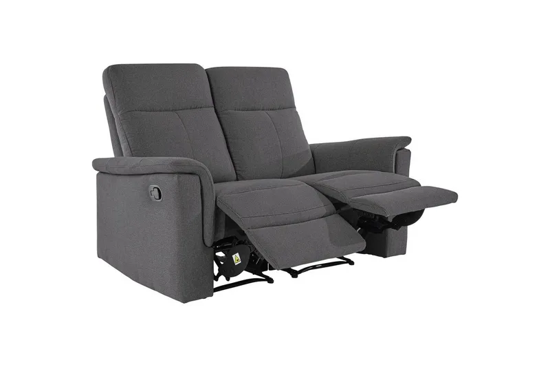 Sofa 2-seter Southbrook Antrasitt, Stoff/tre/metall, Manuell hvilestol - Antrasitt, Stoff/tre/metall, Manuell hvilestol - Møbler - Sofaer - Reclinersofaer