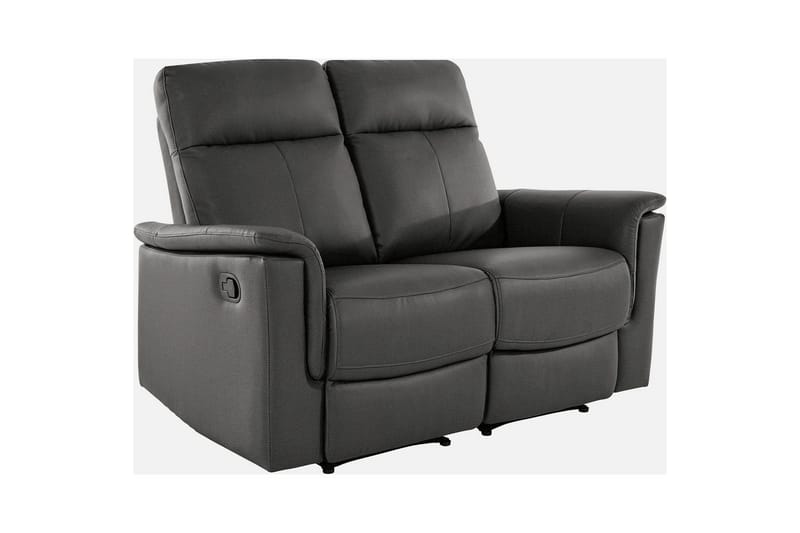 Sofa 2-seter Southbrook Grå, PU/tre/metall, Manuell hvilestol - Grå, PU/tre/metall, Manuell hvilestol - Møbler - Sofaer - Reclinersofaer