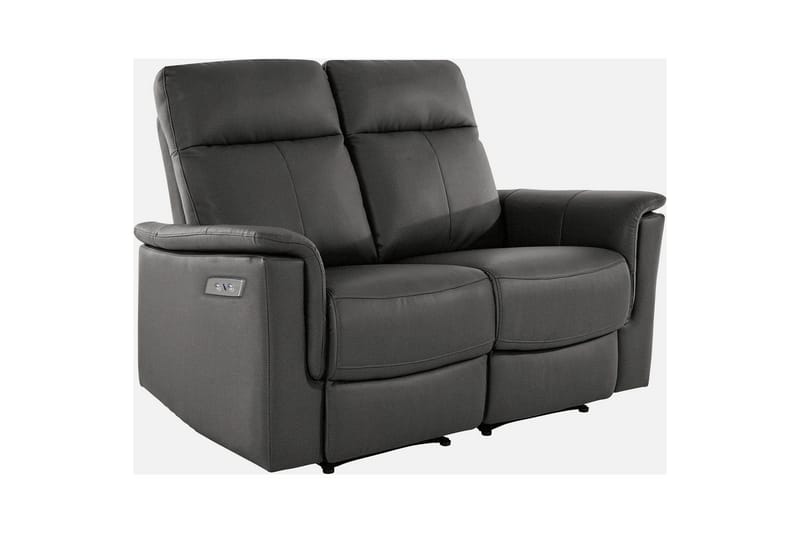 Sofa 2-seter Southbrook Grå, PU/tre/metall, Elektrisk recliner - Grå, PU/tre/metall, Elektrisk recliner - Møbler - Sofaer - Reclinersofaer