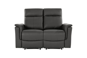 Sofa 2-seter Southbrook Grå, PU/tre/metall, Manuell hvilestol - Grå, PU/tre/metall, Manuell hvilestol - Møbler - Sofaer - Reclinersofaer