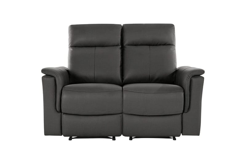 Sofa 2-seter Southbrook Grå, PU/tre/metall, Manuell hvilestol - Grå, PU/tre/metall, Manuell hvilestol - Møbler - Sofaer - Reclinersofaer