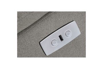 Sofa 2-seter Southbrook Lys grå, Stoff/tre/metall, Elektrisk recliner - Lys grå, Stoff/tre/metall, Elektrisk recliner - Møbler - Sofaer - Reclinersofaer