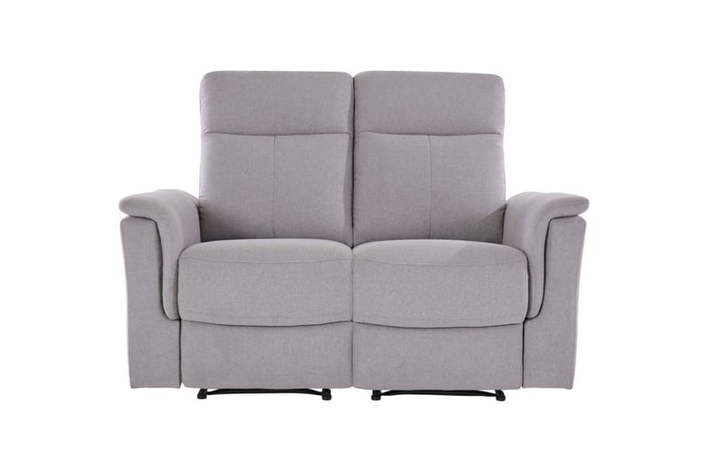 Sofa 2-seter Southbrook Lys grå, Stoff/tre/metall, Manuell hvilestol - Lys grå, Stoff/tre/metall, Manuell hvilestol - Møbler - Sofaer - Reclinersofaer