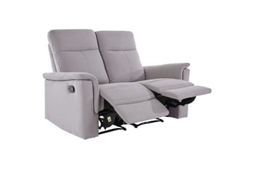 Sofa 2-seter Southbrook Lys grå, Stoff/tre/metall, Manuell hvilestol - Lys grå, Stoff/tre/metall, Manuell hvilestol - Møbler - Sofaer - Reclinersofaer