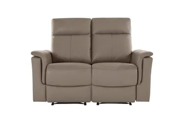 Sofa 2-seter Southbrook Lys grå, PU/tre/metall, Manuell hvilestol - Lys grå, PU/tre/metall, Manuell hvilestol - Møbler - Sofaer - Reclinersofaer