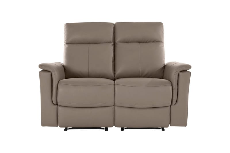 Sofa 2-seter Southbrook Lys grå, PU/tre/metall, Manuell hvilestol - Lys grå, PU/tre/metall, Manuell hvilestol - Møbler - Sofaer - Reclinersofaer