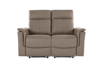 Sofa 2-seter Southbrook Lys grå, PU/tre/metall, Manuell hvilestol - Lys grå, PU/tre/metall, Manuell hvilestol - Møbler - Sofaer - Reclinersofaer