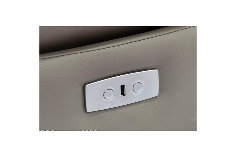 Sofa 2-seter Southbrook Lys grå, PU/tre/metall, Elektrisk recliner - Lys grå, PU/tre/metall, Elektrisk recliner - Møbler - Sofaer - Reclinersofaer