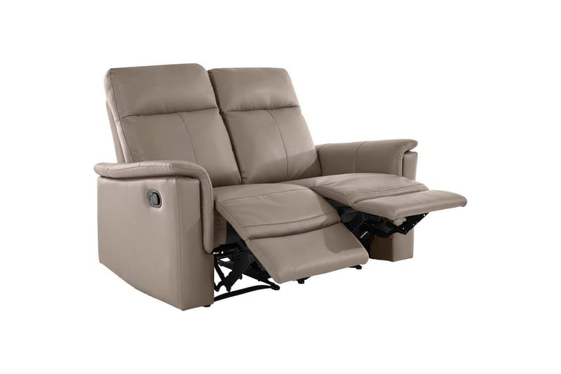 Sofa 2-seter Southbrook Lys grå, PU/tre/metall, Manuell hvilestol - Lys grå, PU/tre/metall, Manuell hvilestol - Møbler - Sofaer - Reclinersofaer