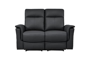 Sofa 2-seter Southbrook Svart, Ekte skinn/PU/Tre/Metall, Elektrisk recliner - Svart, Ekte skinn/PU/Tre/Metall, Elektrisk recliner - Møbler - Sofaer - Reclinersofaer