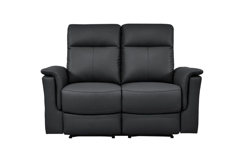Sofa 2-seter Southbrook Svart, Ekte skinn/PU/Tre/Metall, Elektrisk recliner - Svart, Ekte skinn/PU/Tre/Metall, Elektrisk recliner - Møbler - Sofaer - Reclinersofaer
