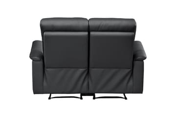 Sofa 2-seter Southbrook Svart, Ekte skinn/PU/Tre/Metall, Elektrisk recliner - Svart, Ekte skinn/PU/Tre/Metall, Elektrisk recliner - Møbler - Sofaer - Reclinersofaer