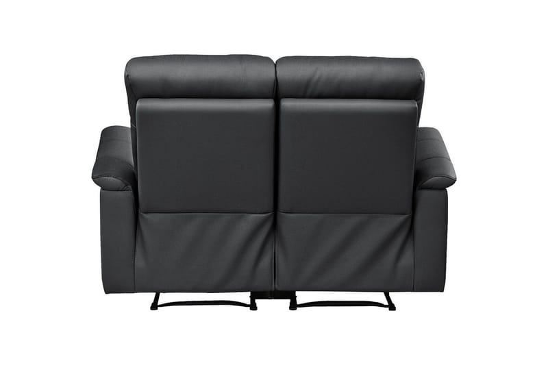 Sofa 2-seter Southbrook Svart, Ekte skinn/PU/Tre/Metall, Elektrisk recliner - Svart, Ekte skinn/PU/Tre/Metall, Elektrisk recliner - Møbler - Sofaer - Reclinersofaer