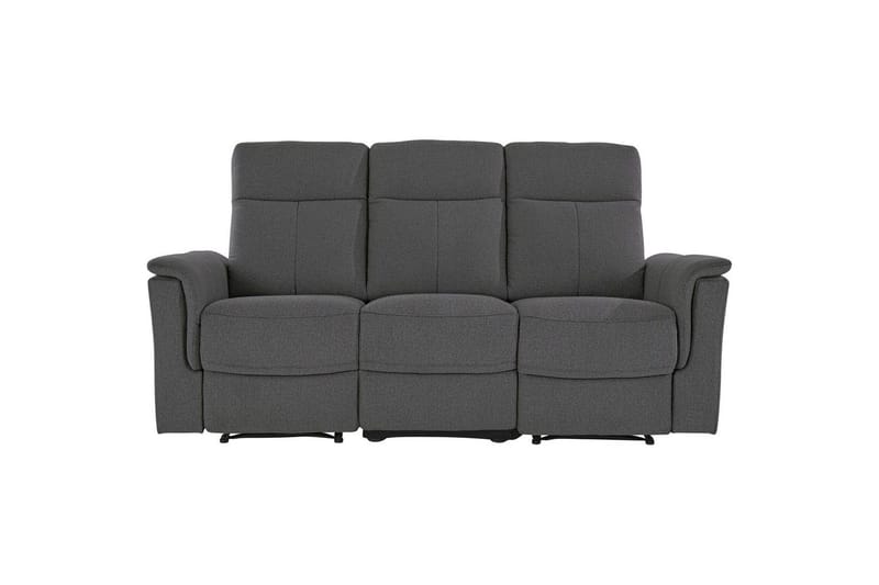 Sofa 3-seter Southbrook Antrasitt, Stoff/tre/metall, Manuell hvilestol - Antrasitt, Stoff/tre/metall, Manuell hvilestol - Møbler - Sofaer - Reclinersofaer