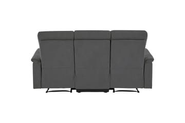 Sofa 3-seter Southbrook Antrasitt, Stoff/tre/metall, Manuell hvilestol - Antrasitt, Stoff/tre/metall, Manuell hvilestol - Møbler - Sofaer - Reclinersofaer