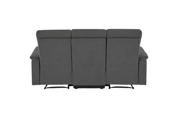 Sofa 3-seter Southbrook Antrasitt, Stoff/tre/metall, Manuell hvilestol - Antrasitt, Stoff/tre/metall, Manuell hvilestol - Møbler - Sofaer - Reclinersofaer