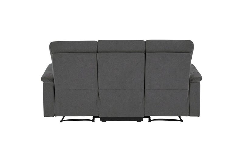 Sofa 3-seter Southbrook Antrasitt, Stoff/tre/metall, Manuell hvilestol - Antrasitt, Stoff/tre/metall, Manuell hvilestol - Møbler - Sofaer - Reclinersofaer