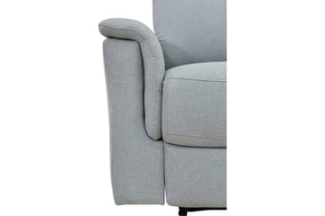 Sofa 3-seter Southbrook Lys grå, Stoff/tre/metall, Elektrisk recliner - Lys grå, Stoff/tre/metall, Elektrisk recliner - Møbler - Sofaer - Reclinersofaer