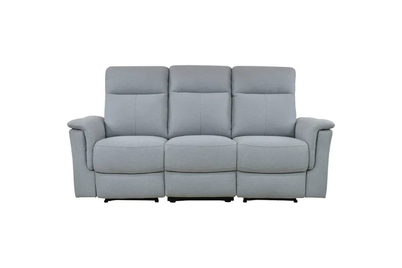 Sofa 3-seter Southbrook Lys grå, Stoff/tre/metall, Elektrisk recliner, Lys grå, Stoff/tre/metall, Elektrisk recliner
