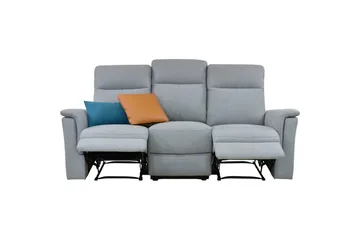 Sofa 3-seter Southbrook Lys grå, Stoff/tre/metall, Elektrisk recliner - Lys grå, Stoff/tre/metall, Elektrisk recliner - Møbler - Sofaer - Reclinersofaer