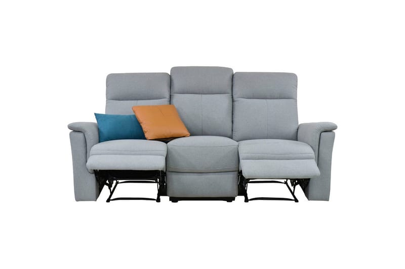 Sofa 3-seter Southbrook Lys grå, Stoff/tre/metall, Elektrisk recliner - Lys grå, Stoff/tre/metall, Elektrisk recliner - Møbler - Sofaer - Reclinersofaer