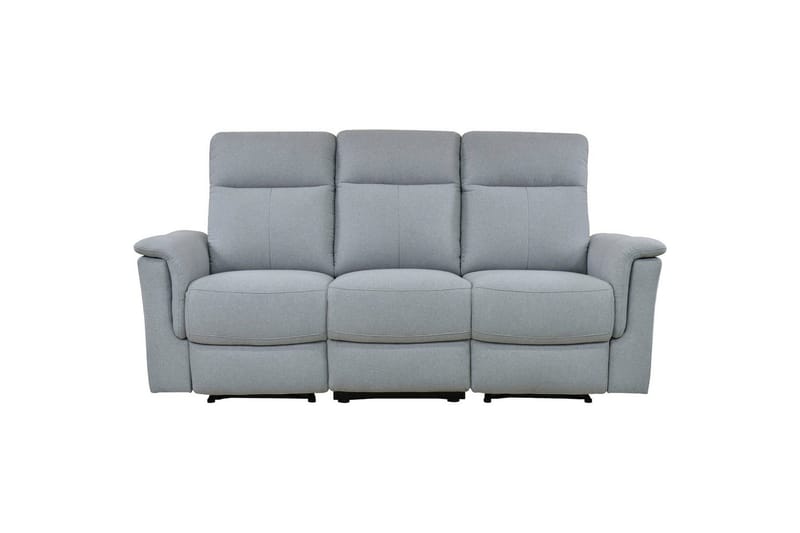 Sofa 3-seter Southbrook Lys grå, Stoff/tre/metall, Elektrisk recliner - Lys grå, Stoff/tre/metall, Elektrisk recliner - Møbler - Sofaer - Reclinersofaer