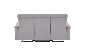 Sofa 3-seter Southbrook Lys grå, Stoff/tre/metall, Manuell hvilestol - Lys grå, Stoff/tre/metall, Manuell hvilestol - Møbler - Sofaer - Reclinersofaer