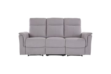 Sofa 3-seter Southbrook Lys grå, Stoff/tre/metall, Manuell hvilestol - Lys grå, Stoff/tre/metall, Manuell hvilestol - Møbler - Sofaer - Reclinersofaer