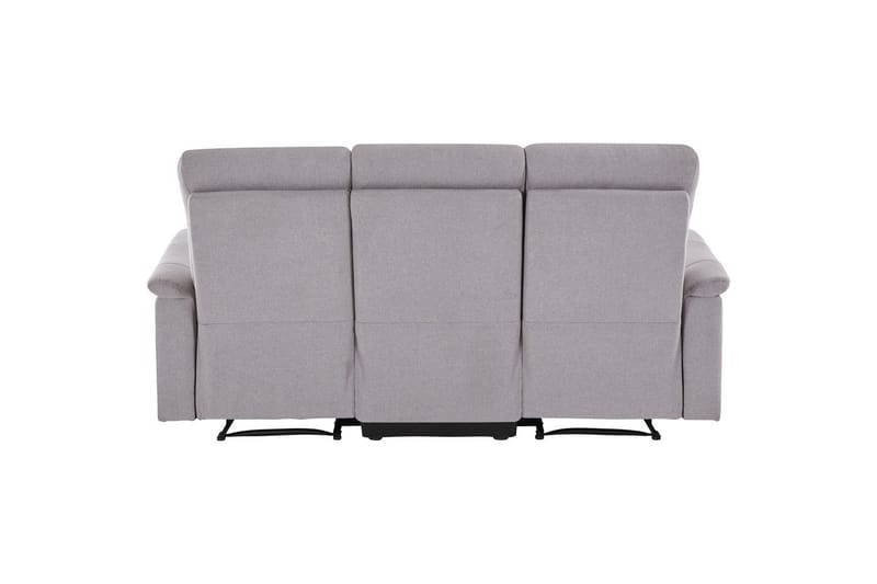 Sofa 3-seter Southbrook Lys grå, Stoff/tre/metall, Manuell hvilestol - Lys grå, Stoff/tre/metall, Manuell hvilestol - Møbler - Sofaer - Reclinersofaer