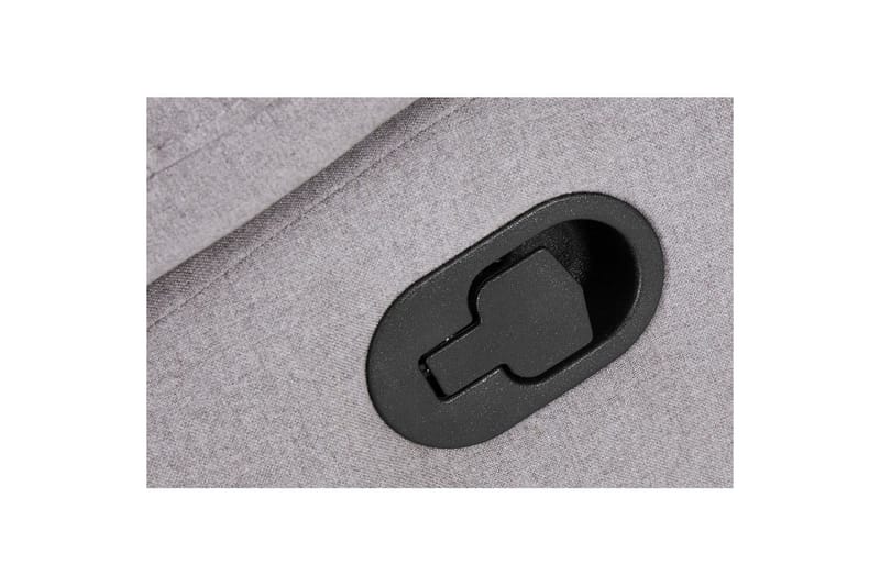 Sofa 3-seter Southbrook Lys grå, Stoff/tre/metall, Manuell hvilestol - Lys grå, Stoff/tre/metall, Manuell hvilestol - Møbler - Sofaer - Reclinersofaer