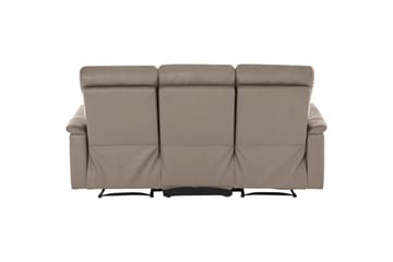Sofa 3-seter Southbrook Lys grå, PU/tre/metall, Manuell hvilestol - Lys grå, PU/tre/metall, Manuell hvilestol - Møbler - Sofaer - Reclinersofaer