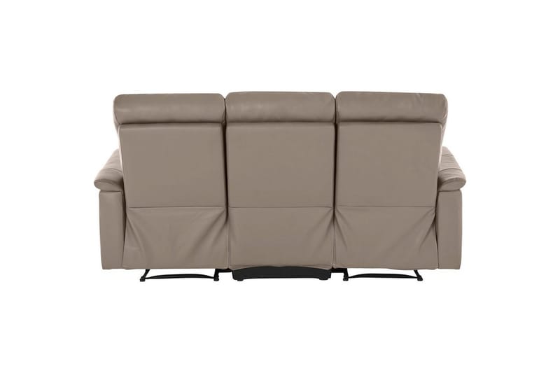 Sofa 3-seter Southbrook Lys grå, PU/tre/metall, Manuell hvilestol - Lys grå, PU/tre/metall, Manuell hvilestol - Møbler - Sofaer - Reclinersofaer