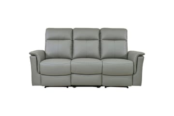 Sofa 3-seter Southbrook Lys grå, PU/tre/metall, Elektrisk recliner
