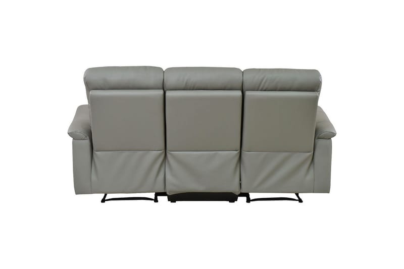 Sofa 3-seter Southbrook Lys grå, PU/tre/metall, Elektrisk recliner - Lys grå, PU/tre/metall, Elektrisk recliner - Møbler - Sofaer - Reclinersofaer