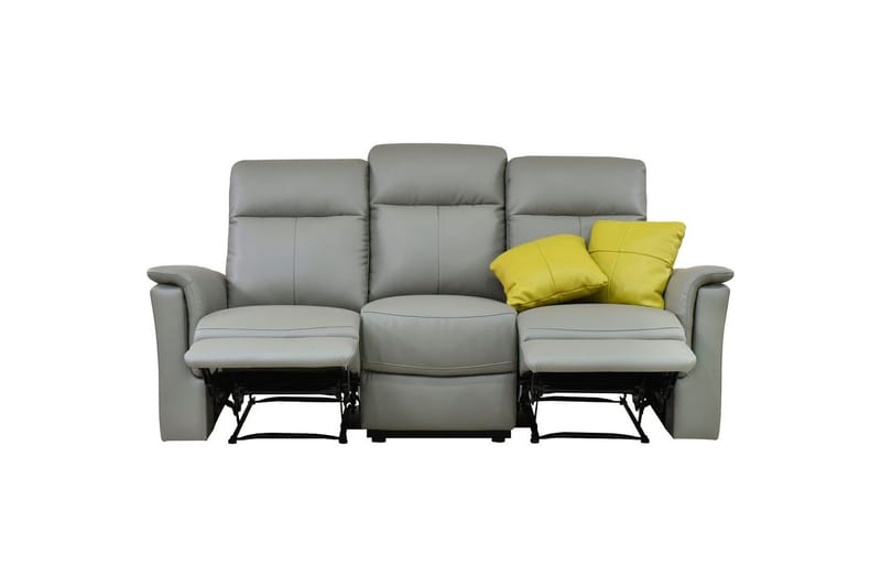 Sofa 3-seter Southbrook Lys grå, PU/tre/metall, Elektrisk recliner - Lys grå, PU/tre/metall, Elektrisk recliner - Møbler - Sofaer - Reclinersofaer