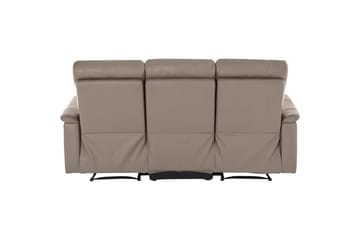 Sofa 3-seter Southbrook Lys grå, PU/tre/metall, Manuell hvilestol - Lys grå, PU/tre/metall, Manuell hvilestol - Møbler - Sofaer - Reclinersofaer