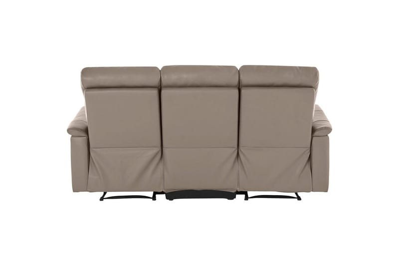 Sofa 3-seter Southbrook Lys grå, PU/tre/metall, Manuell hvilestol - Lys grå, PU/tre/metall, Manuell hvilestol - Møbler - Sofaer - Reclinersofaer