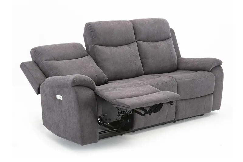 Sofa Milo 3-seter - Grå - Møbler - Sofaer - Reclinersofaer