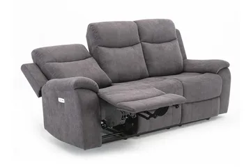 Sofa Milo 3-seter - Grå - Møbler - Sofaer - Reclinersofaer