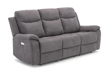 Sofa Milo 3-seter - Grå - Møbler - Sofaer - Reclinersofaer
