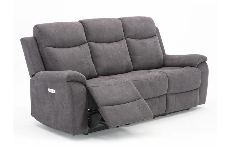 Sofa Milo 3-seter - Grå - Møbler - Sofaer - Reclinersofaer