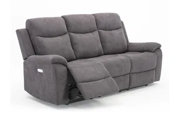 Sofa Milo 3-seter - Grå - Møbler - Sofaer - Reclinersofaer